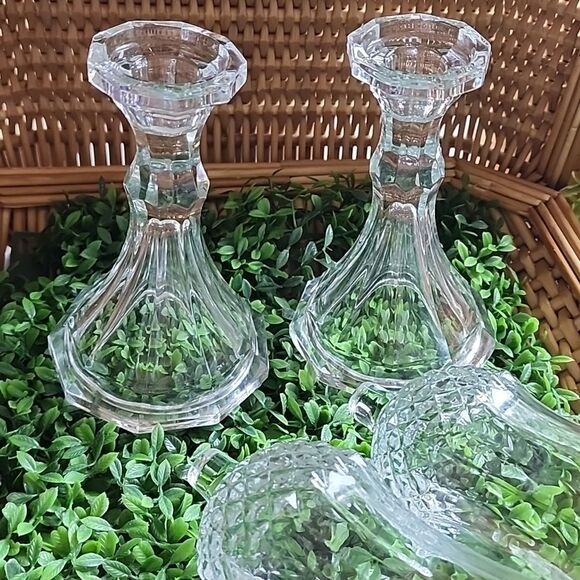 Vintage 4 Piece Candle Holder Set For Votives Or Tapers - Picture 2 of 7